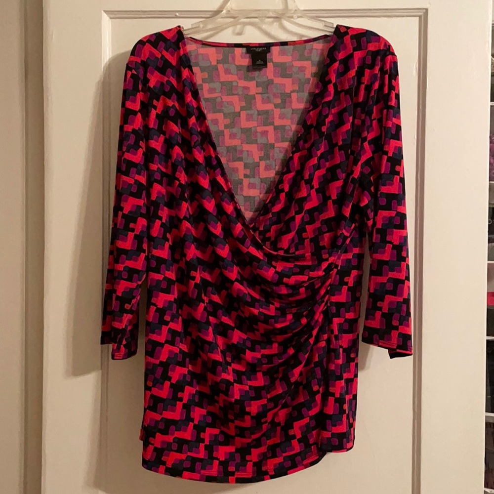Wrap Style Geometric Top